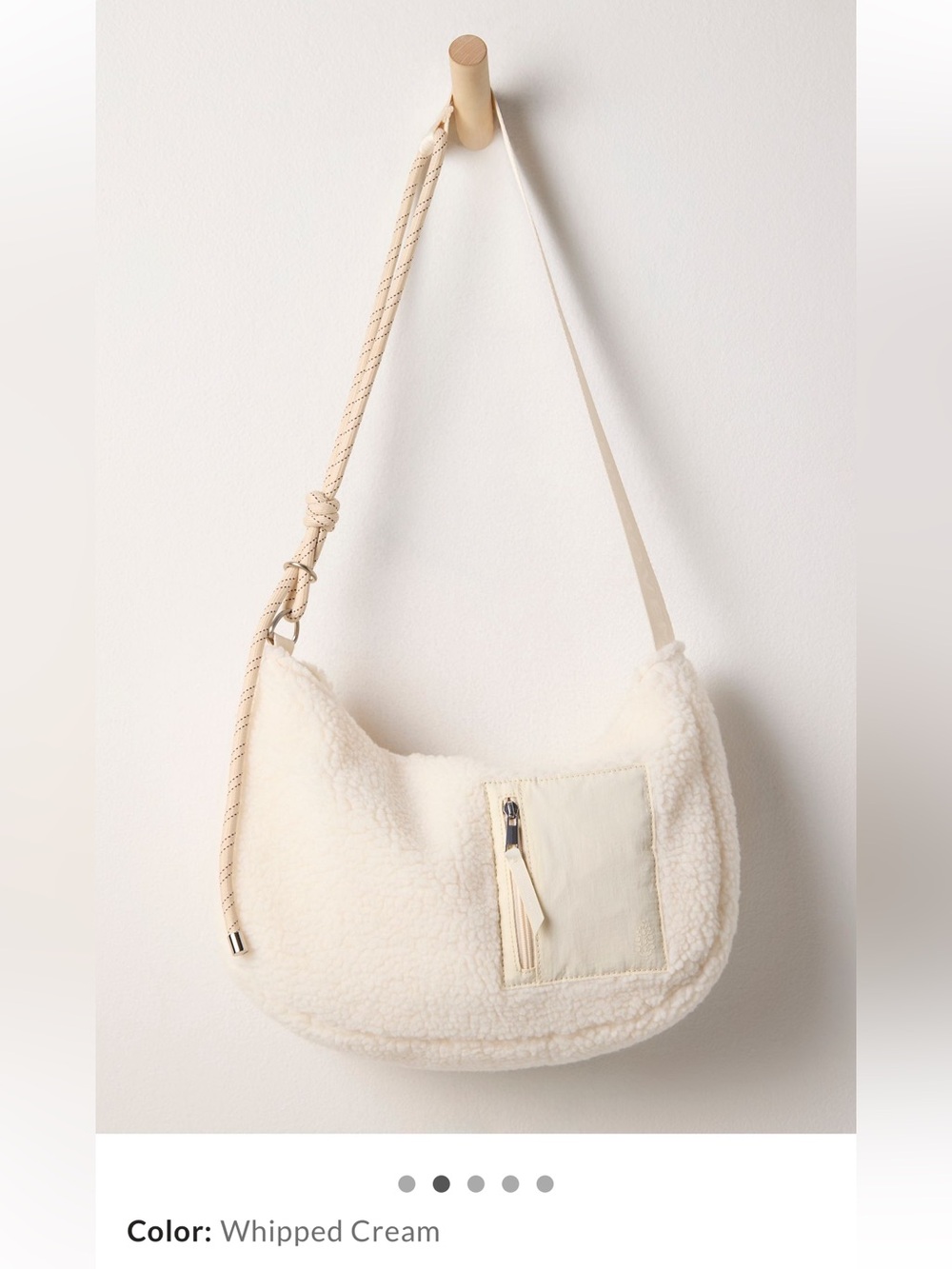 FP Movement by Free People Whipped Cream Slopes Sherpa Sling Bag